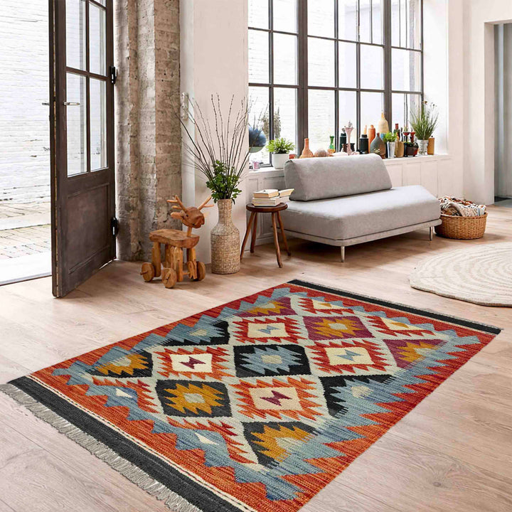 Handmade Vegetable Kilim 2' 8" x 4' 2" - No. AL910613