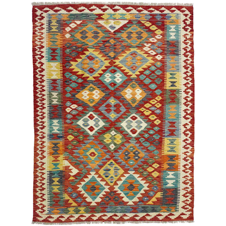 Handmade Vegetable Kelim 4' 4" x 6' 2" - No. AL337162