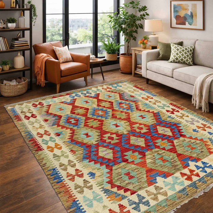 Medium Size Chobi Kilim 4' 11" x 6' 3" - No. AL324772