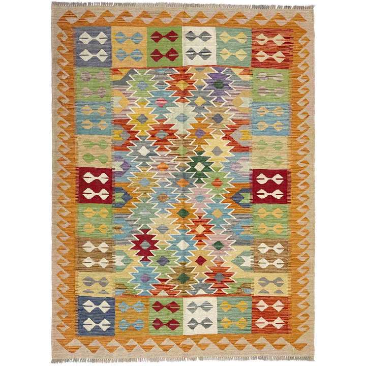 Handmade Vegetable Kilim 5' 0" x 6' 5" - No. AL975901