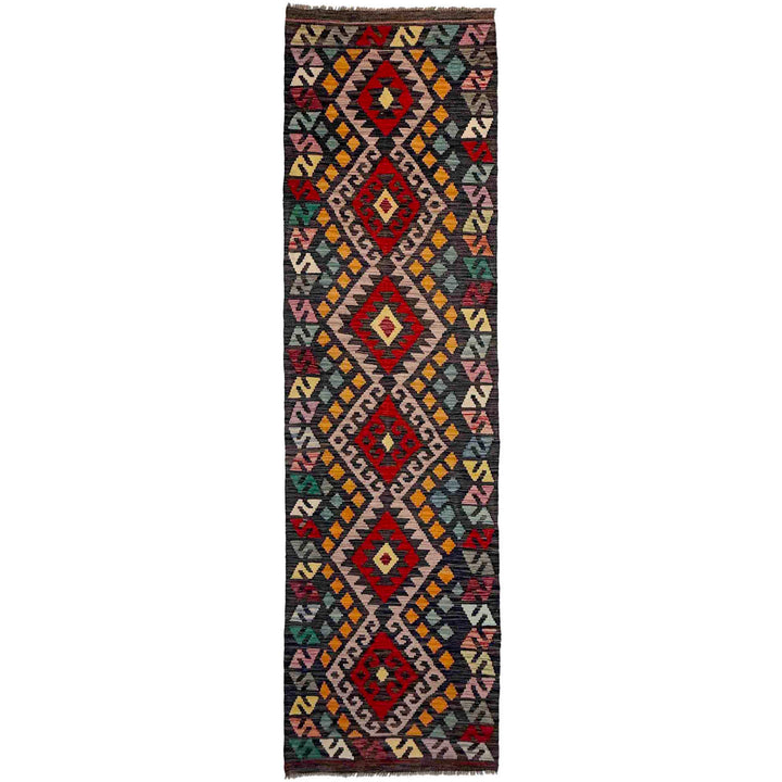 Afghan Vegetable Kilim Rug 2' 8" x 10' 2" Flat-Weave