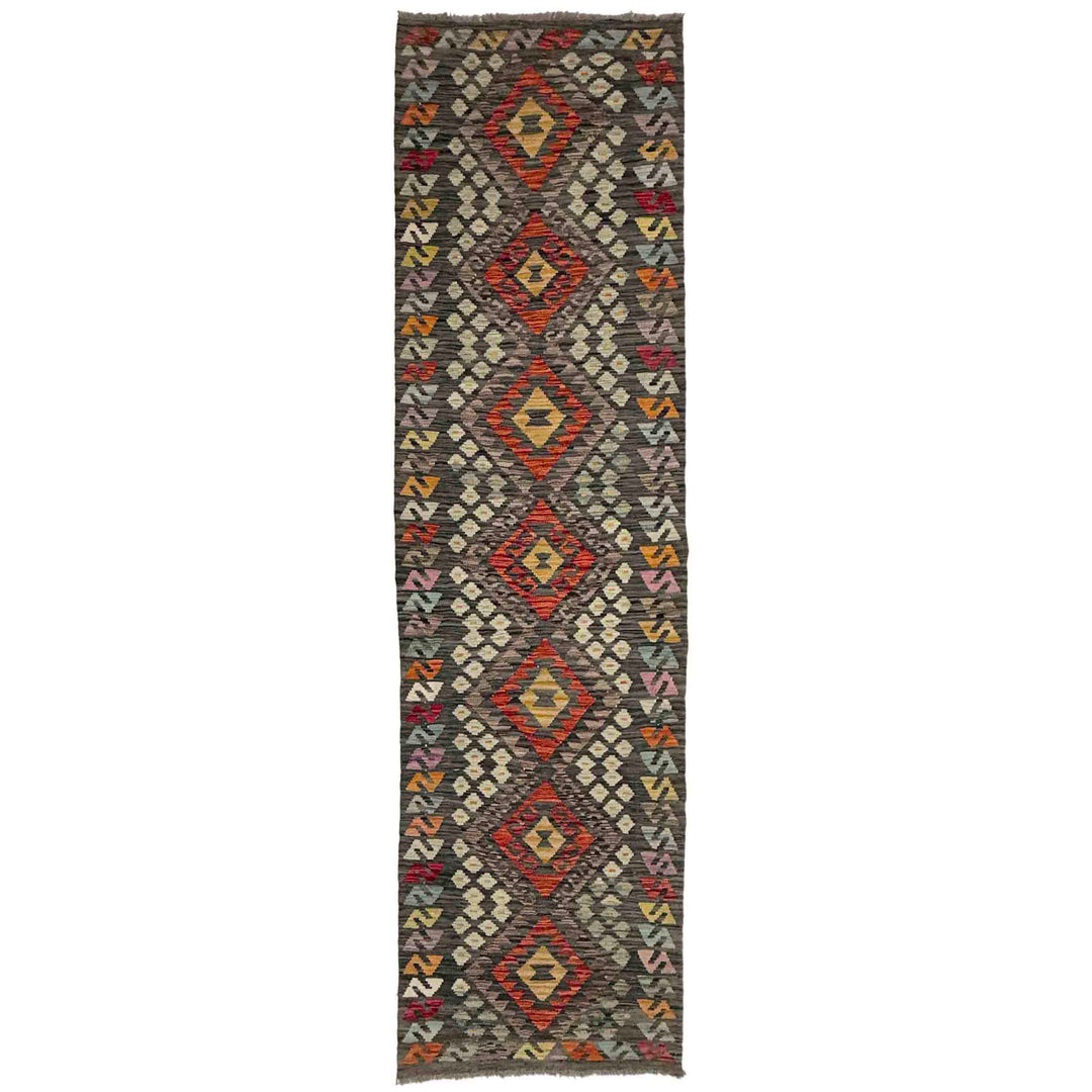 Hand Knotted Flatweave Kilim Runner 2' 7" x 9' 9" - No. AL282720