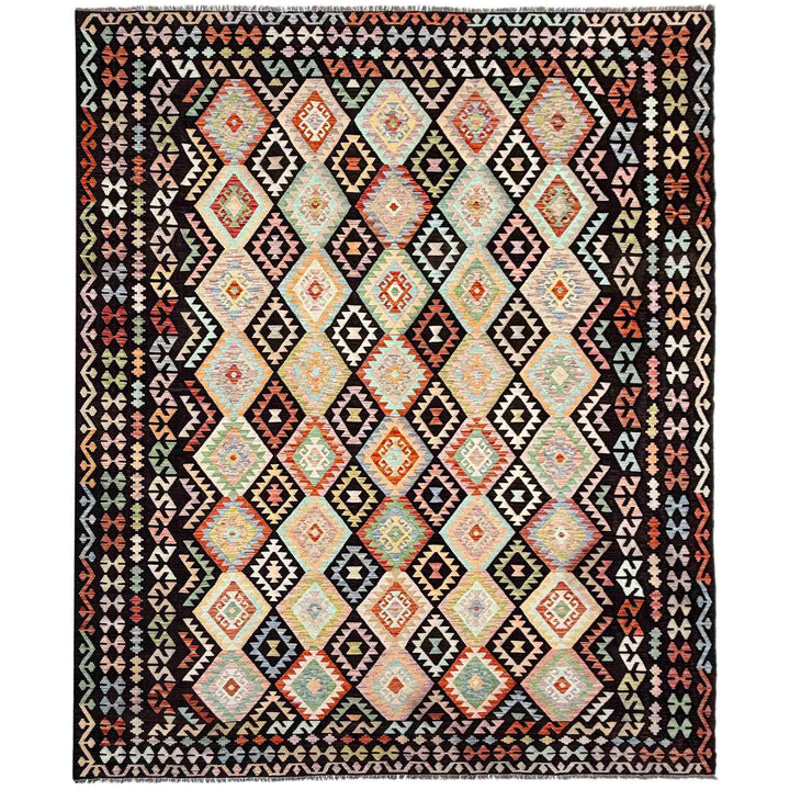 Hand Woven Wool Kelim 10' 0" x 12' 10" - No. AL842414