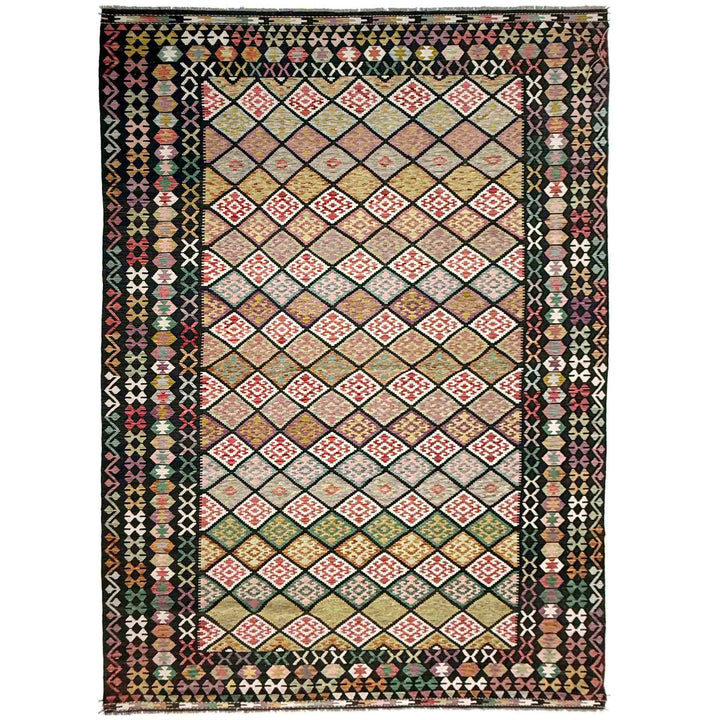 Multi Color ful Flat-Weave Wool Kilim 9' 9" x 16' 2" - No. AL711397