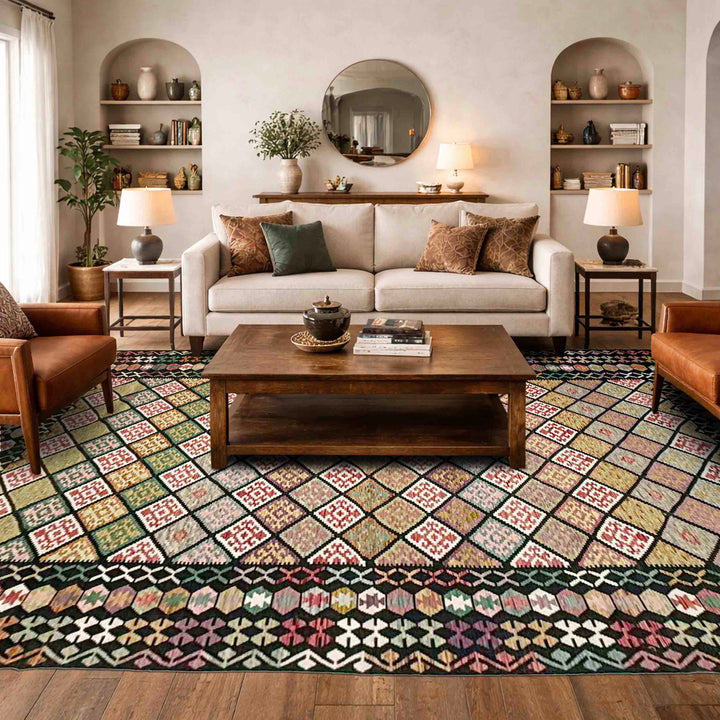 Multi Color ful Flat-Weave Wool Kilim 9' 9" x 16' 2" - No. AL711397