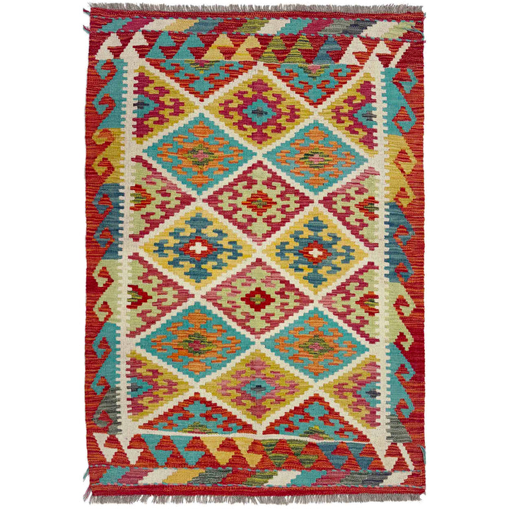 Small Size Chobi Kilim 3' 3" x 4' 9" - No. AL578903