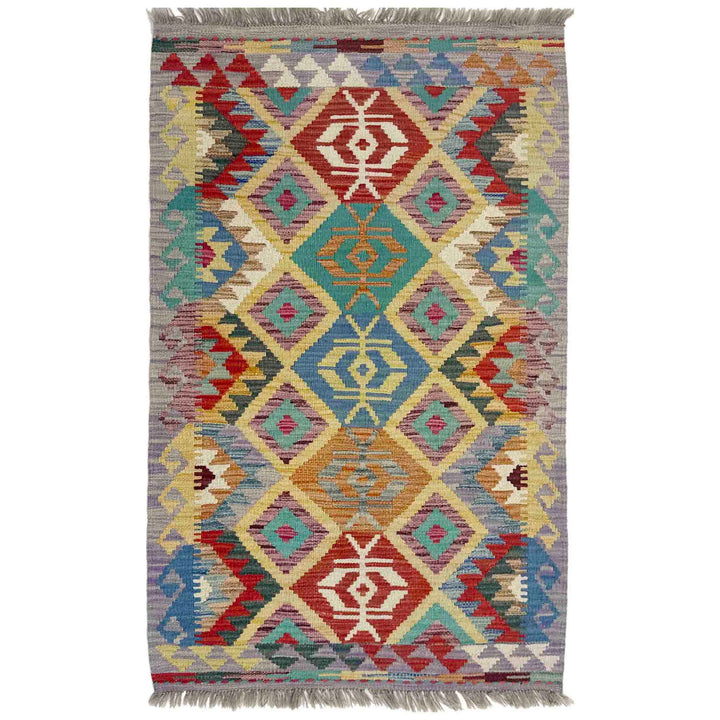 Handmade Turkish Design Wool Kilim 2' 7" x 4' 3" - No. AL306149