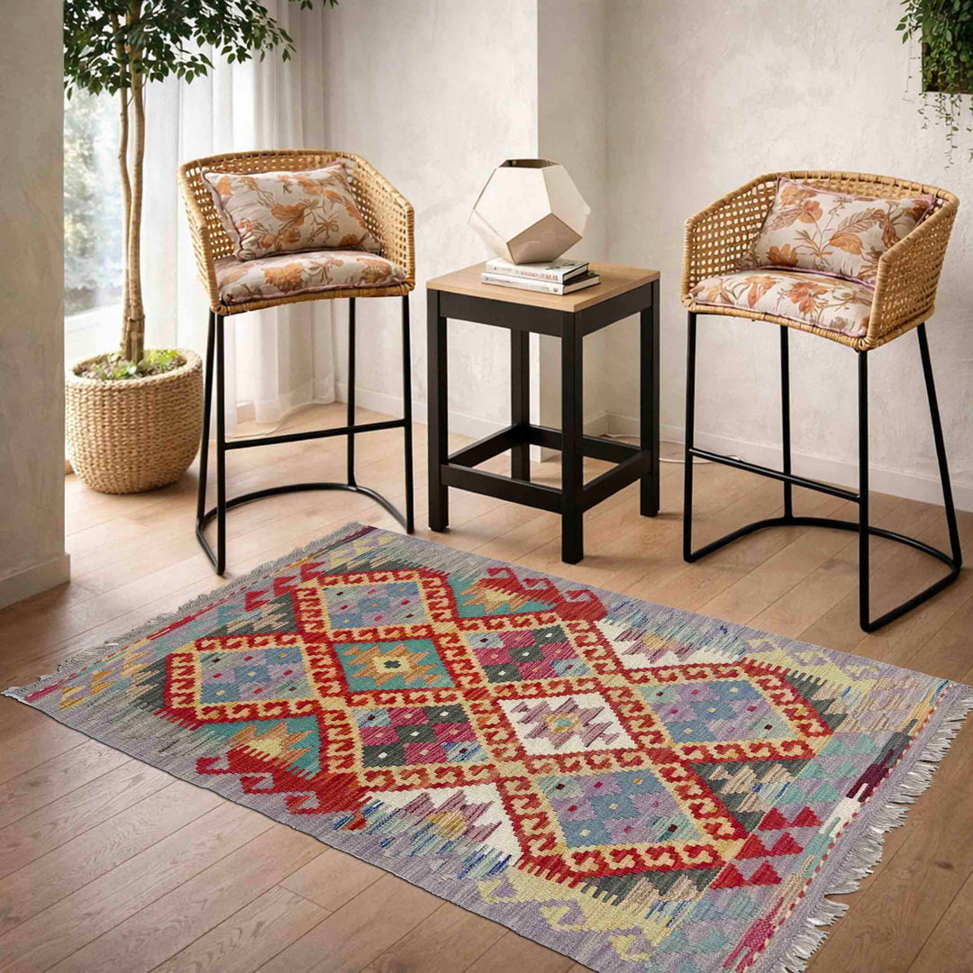 Hand Knotted Flatweave Kilim 2' 7" x 4' 2" - No. AL838500