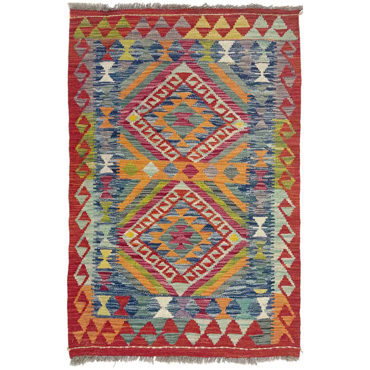Handmade Afghan Vegetable Kilim 2' 9" x 4' 0" - No. AL142677