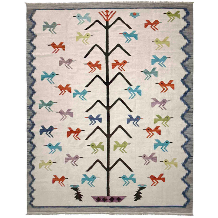Hand Knotted Embroidery Kelim 8' 9" x 12' 0" - No. AL311921