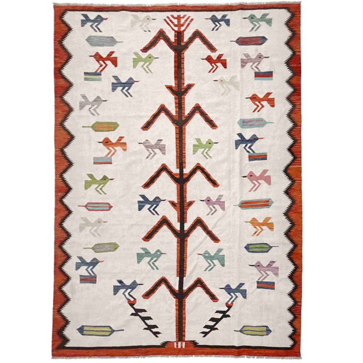 Hand Made Embroidery Kilim 8' 8" x 12' 2" - No. AL653812