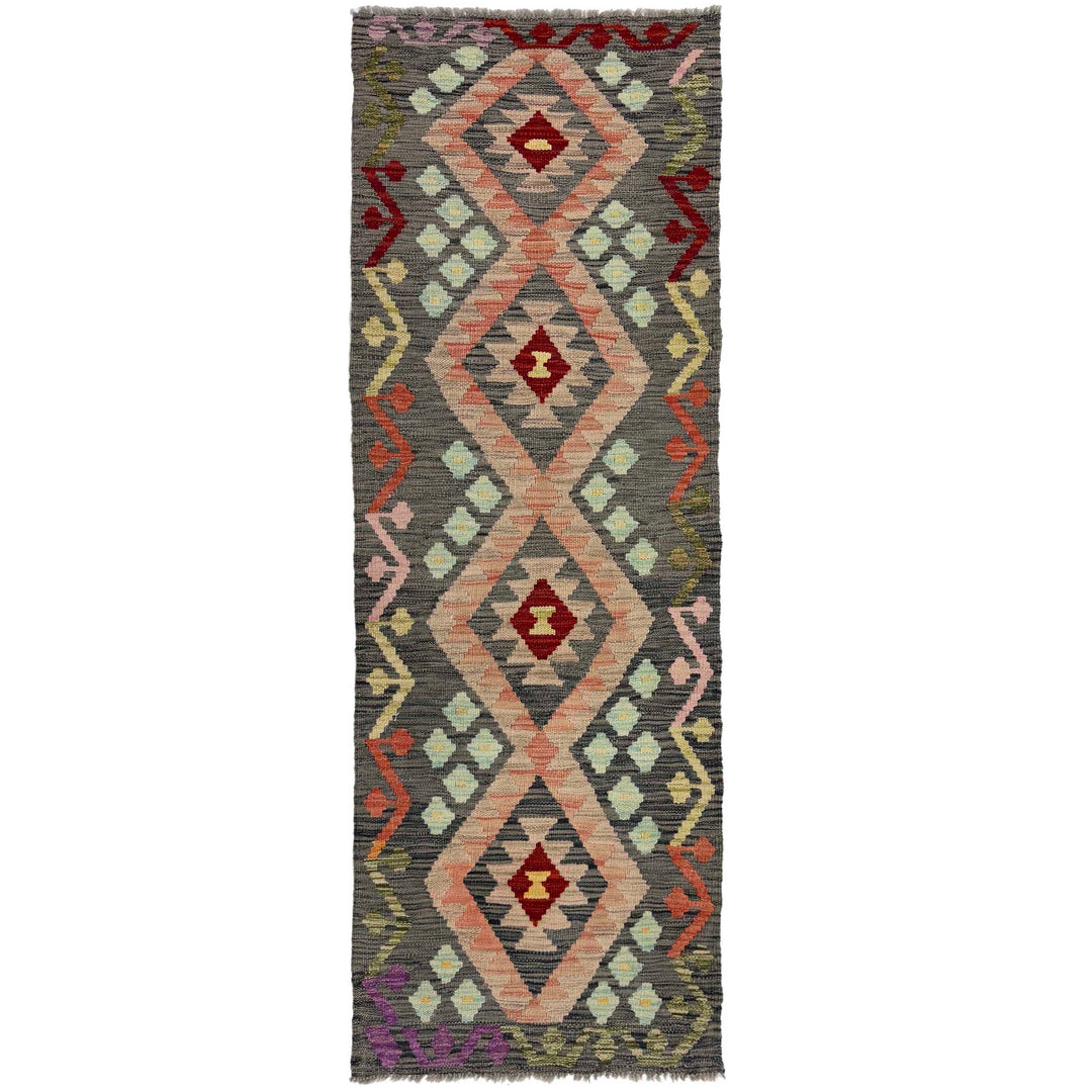Handmade Turkish Design Wool Kilim Runner 2' 3" x 7' 2" - No. AL739839