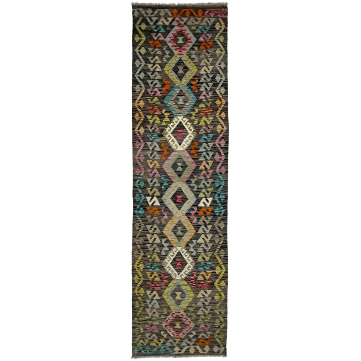 Handmade Afghan Vegetable Kilim Runner 2' 8" x 9' 9" - No. AL822618