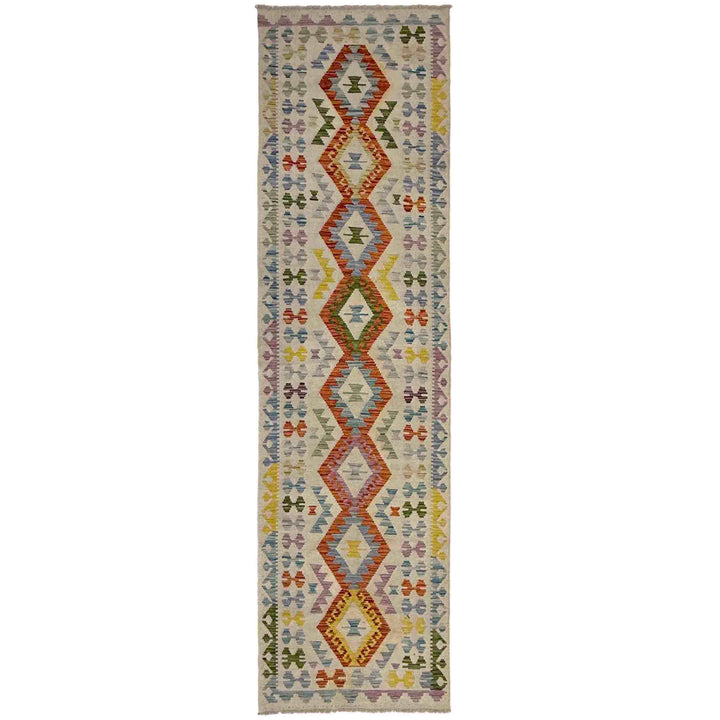 Hand Made Afghan Kilim Runner 2' 6" x 9' 8" - No. AL657242