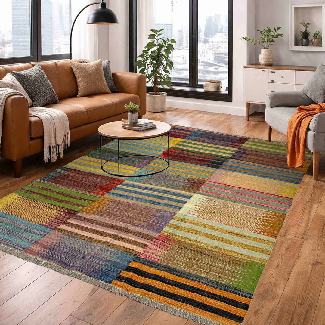 Medium Size Chobi Kilim 4' 9" x 6' 6" - No. AL200001