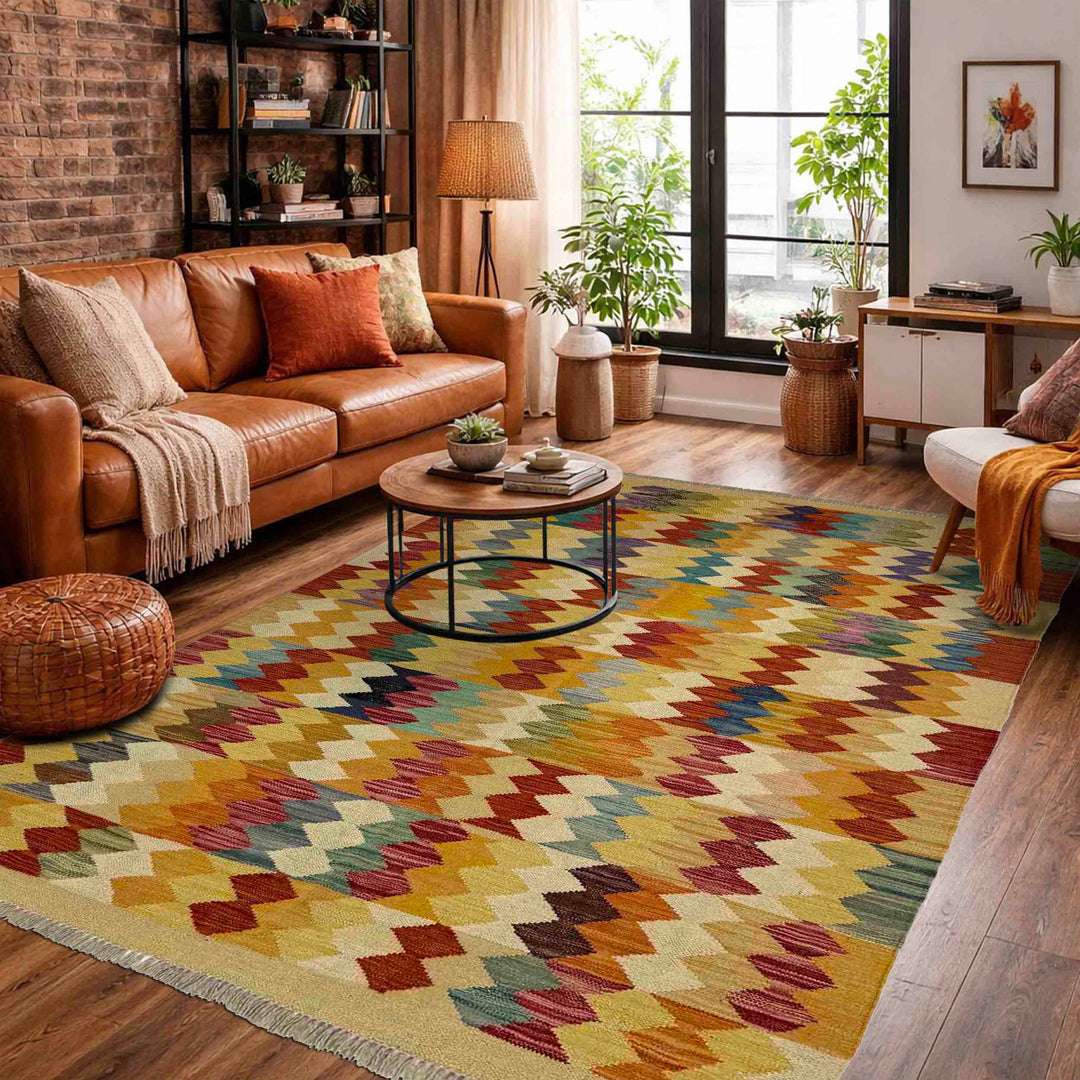 Small Size Chobi Kilim 4' 1" x 5' 10" - No. AL666832