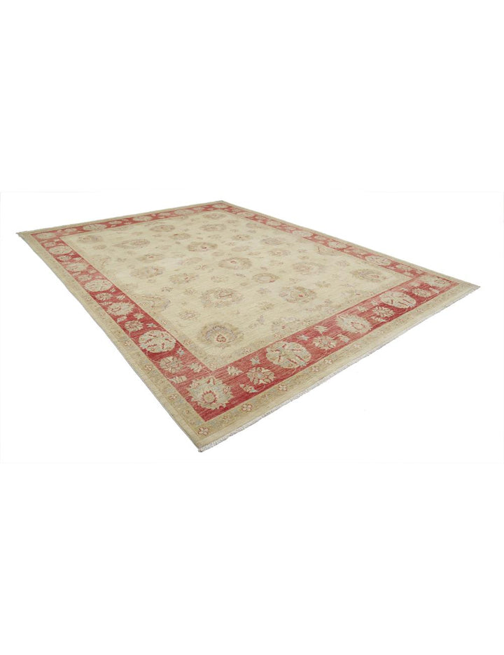 Afghan Ziegler Rug 9' 7" x 13' 1" Hand-Knotted | No. AT71016