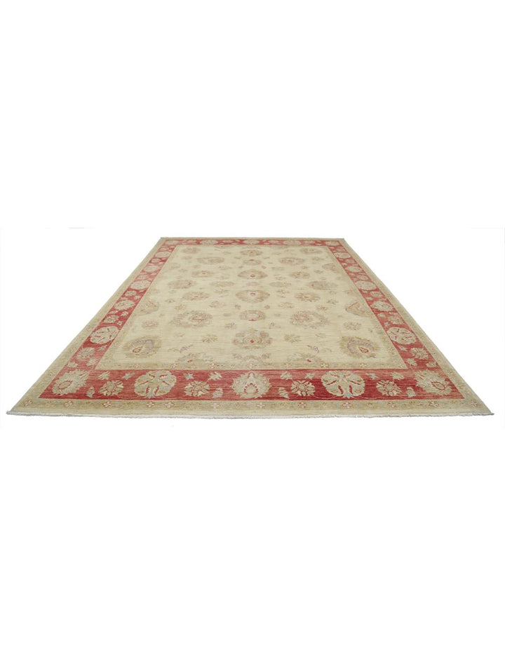 Afghan Ziegler Rug 9' 7" x 13' 1" Hand-Knotted | No. AT71016
