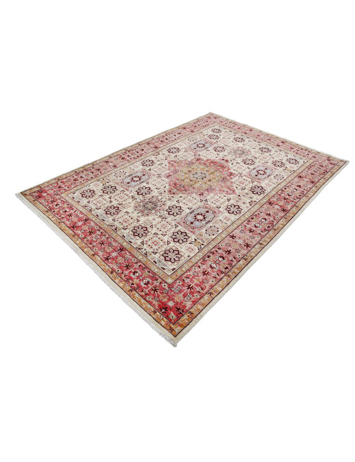 Afghan Ziegler Rug 5'7" x 7'10" Hand-Knotted | No. AT84802