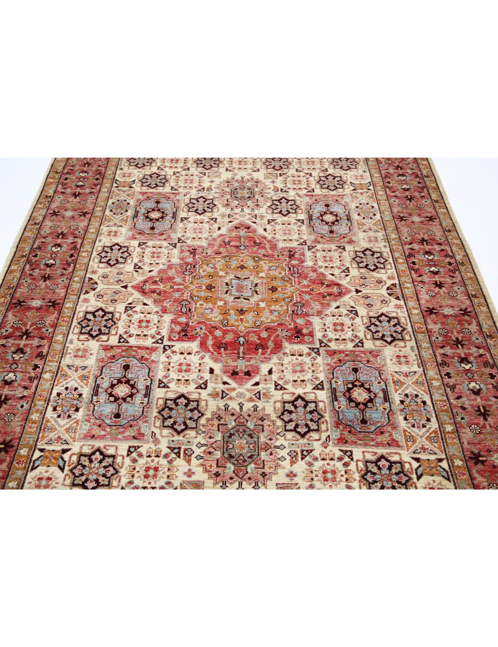 Afghan Ziegler Rug 5'7" x 7'10" Hand-Knotted | No. AT84802