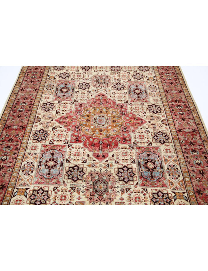 Afghan Ziegler Rug 5'7" x 7'10" Hand-Knotted | No. AT84802