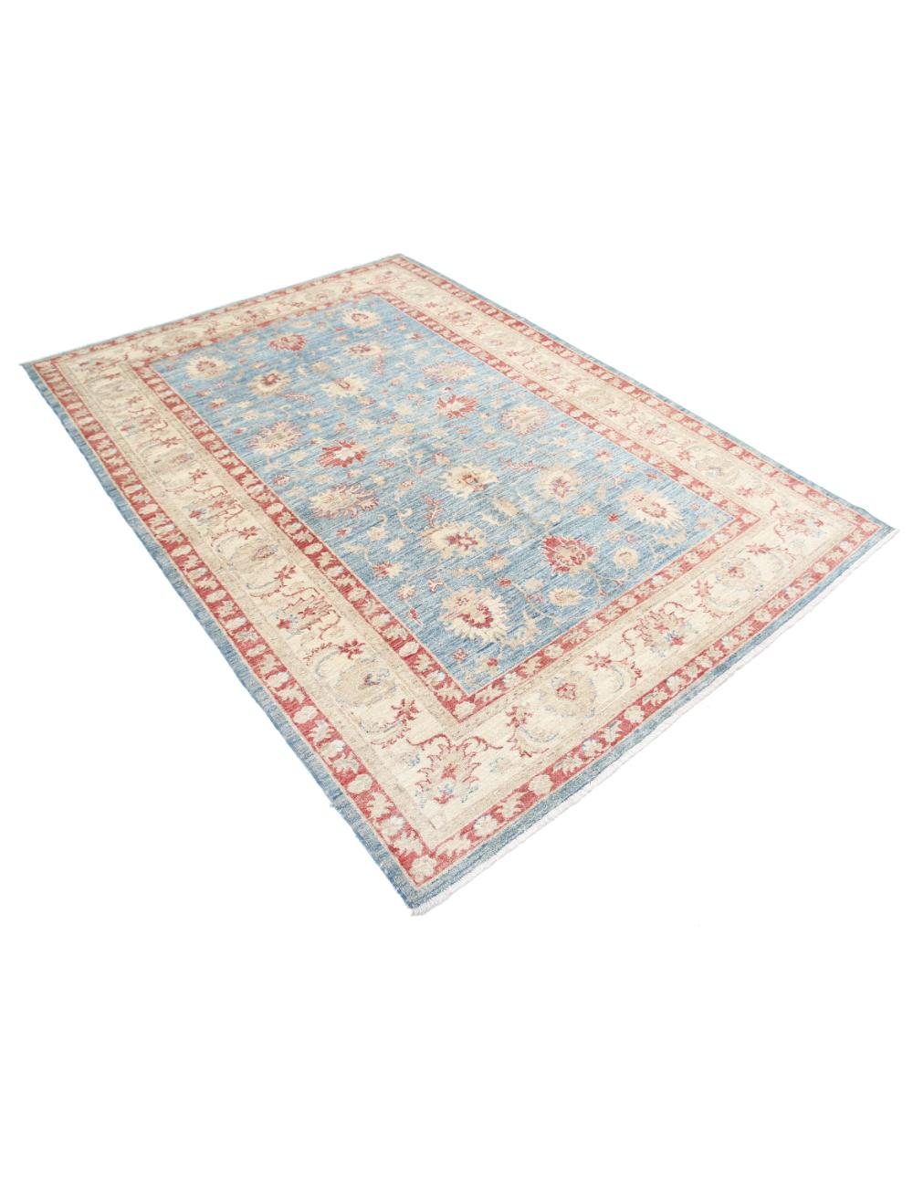 Afghan Ziegler Rug 5' 7" x 7' 10" Hand-Knotted | No. AT62789