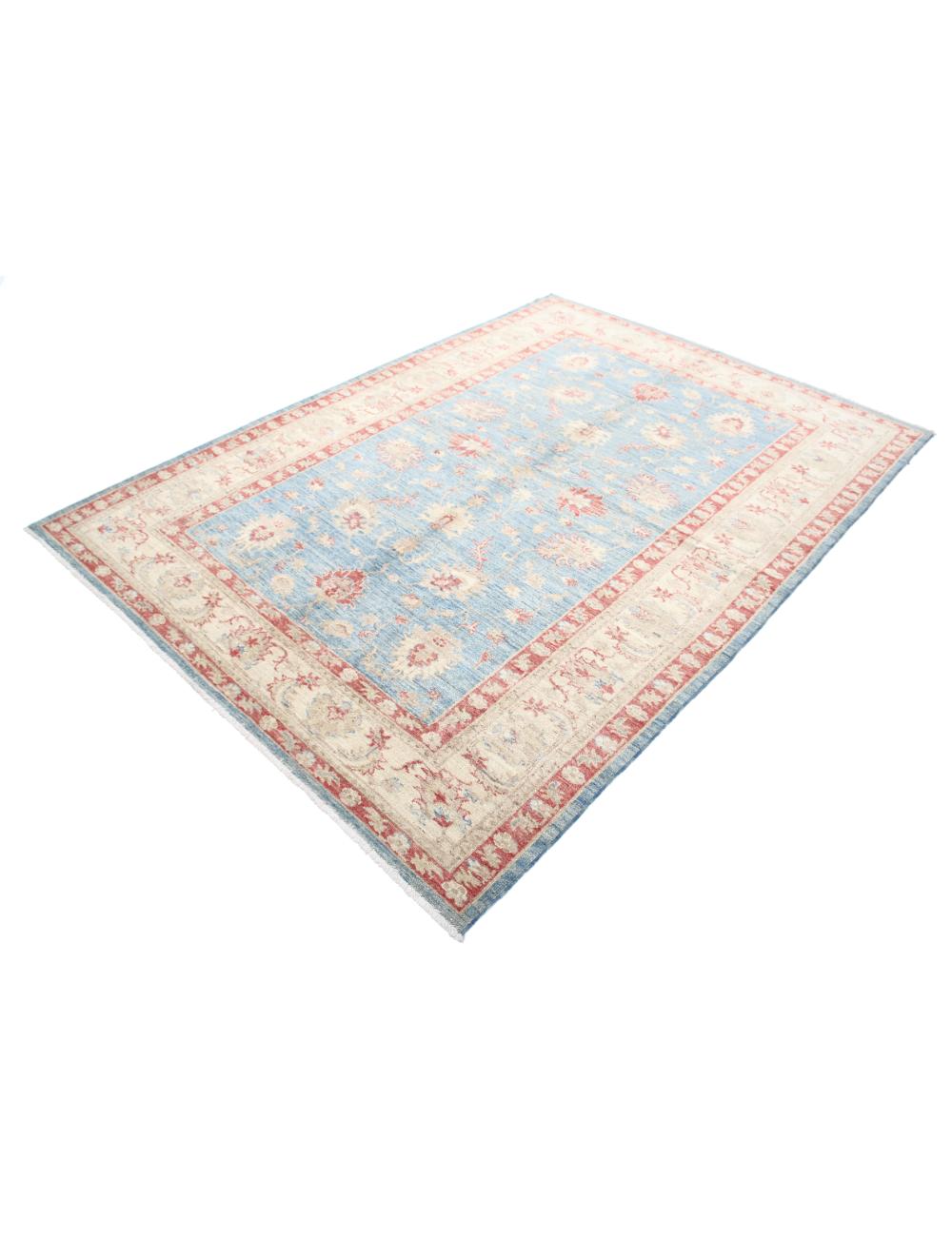 Afghan Ziegler Rug 5' 7" x 7' 10" Hand-Knotted | No. AT62789