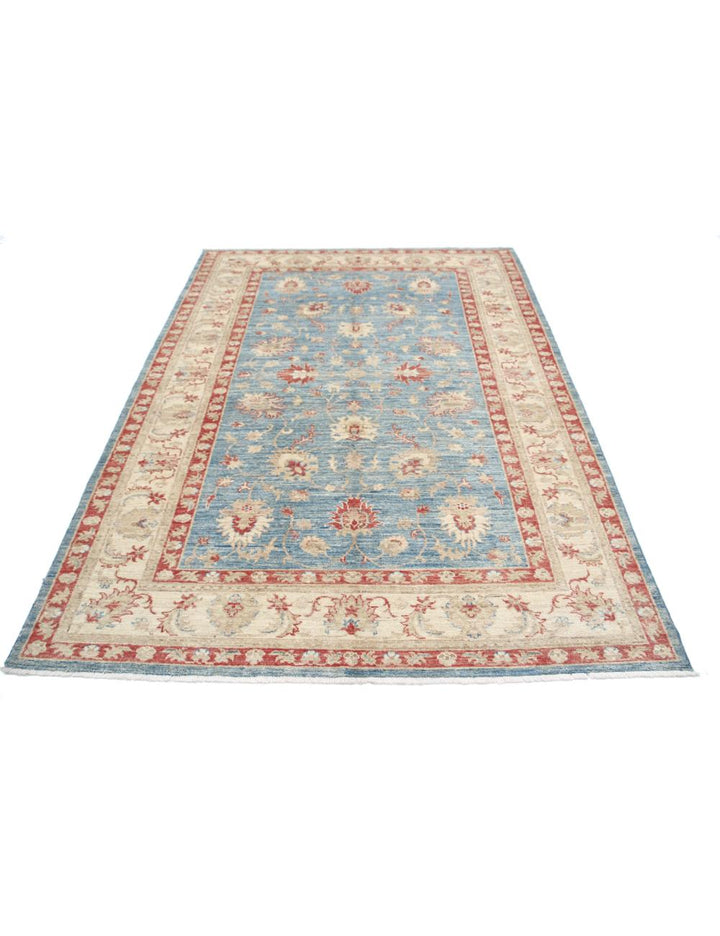 Afghan Ziegler Rug 5' 7" x 7' 10" Hand-Knotted | No. AT62789