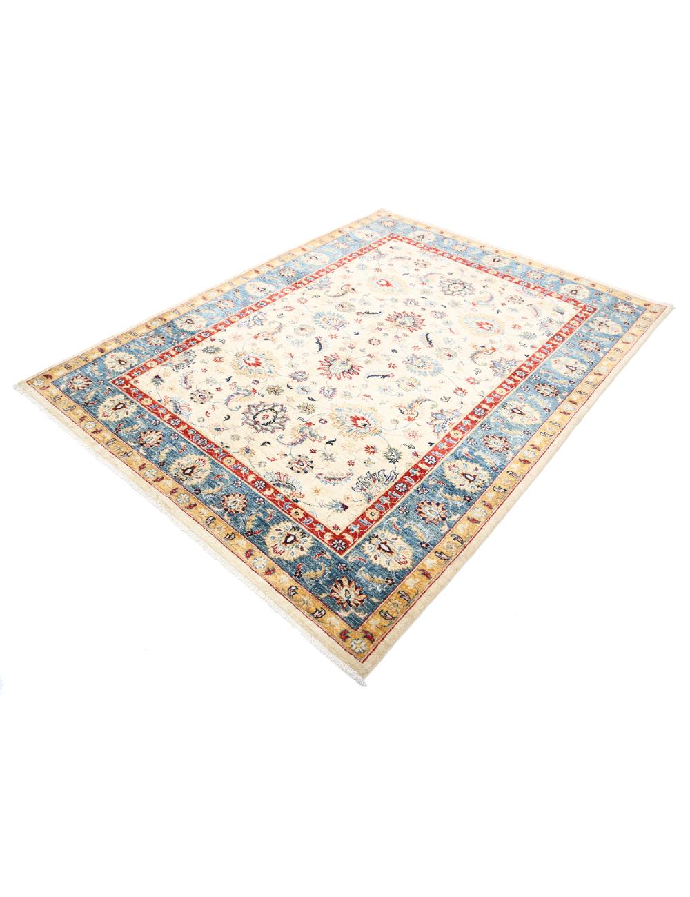 Afghan Ziegler Rug 5' 10" x 7' 6" Hand-Knotted | No. AT80460