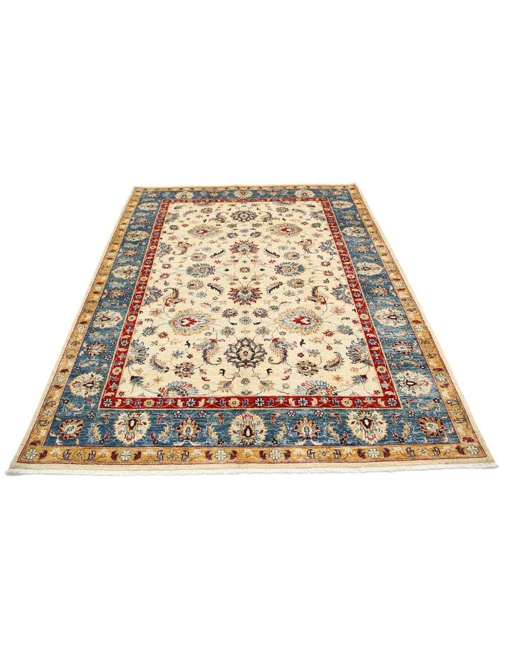 Afghan Ziegler Rug 5' 10" x 7' 6" Hand-Knotted | No. AT80460