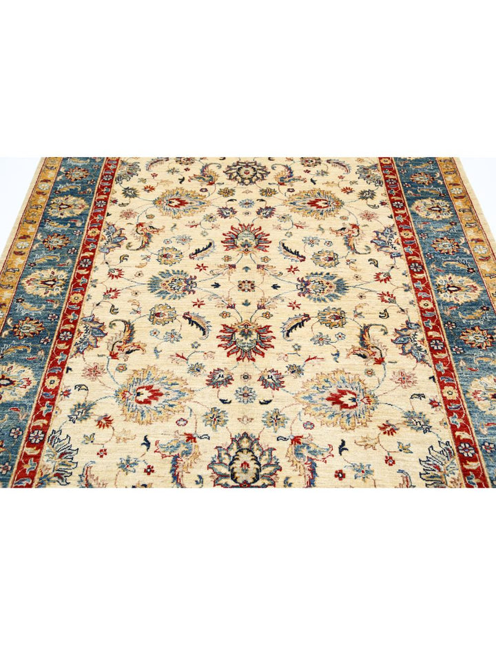 Afghan Ziegler Rug 5' 10" x 7' 6" Hand-Knotted | No. AT80460