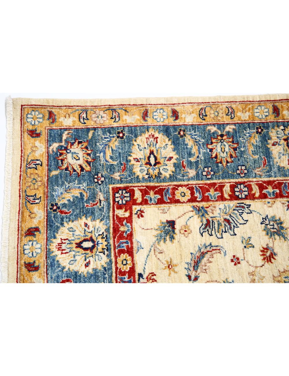 Afghan Ziegler Rug 5' 10" x 7' 6" Hand-Knotted | No. AT80460