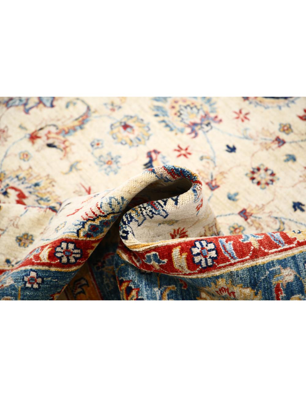 Afghan Ziegler Rug 5' 10" x 7' 6" Hand-Knotted | No. AT80460