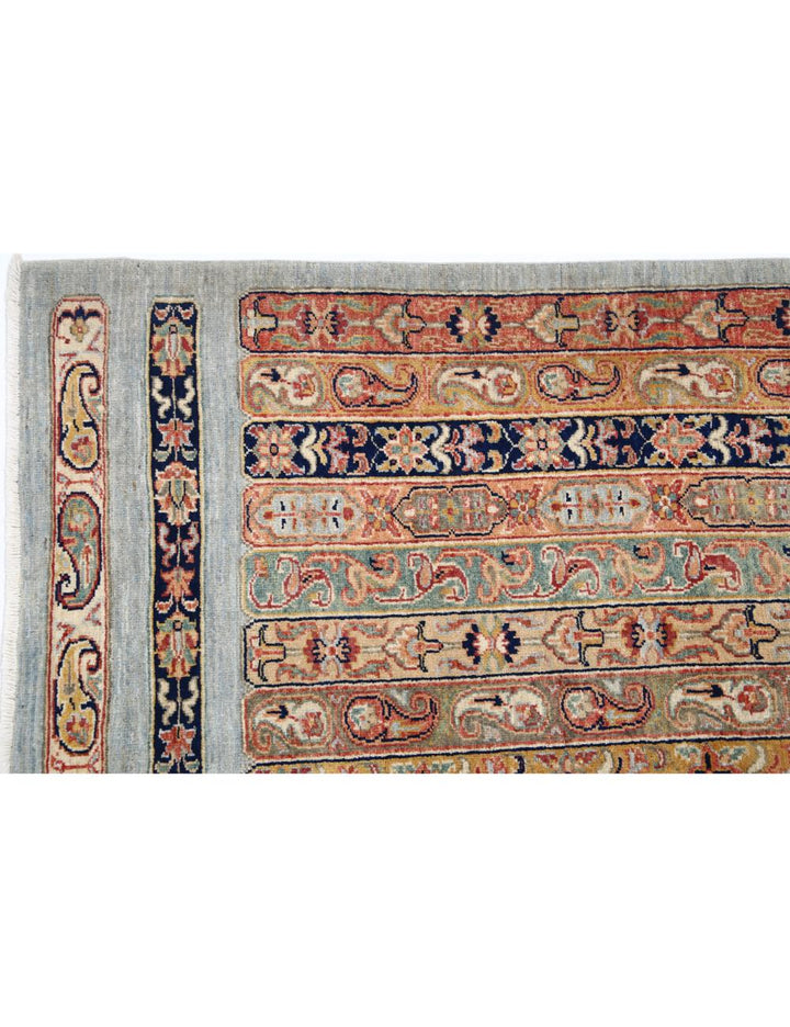 Blue Afghan Shaal Rug 5' 6" x 7' 4" Hand-Knotted | No. AT47127