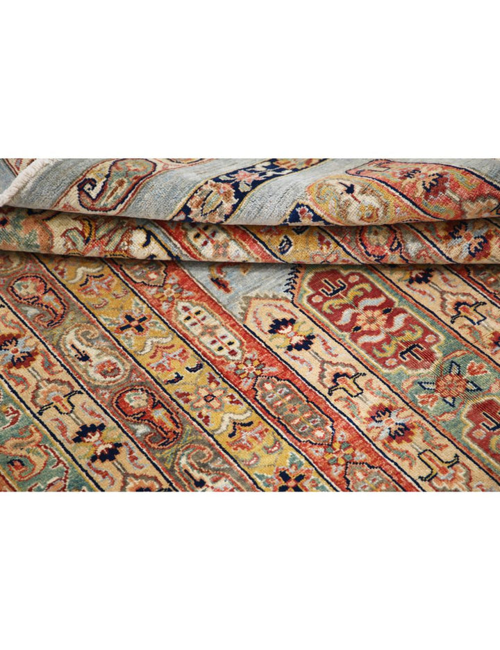 Blue Afghan Shaal Rug 5' 6" x 7' 4" Hand-Knotted | No. AT47127