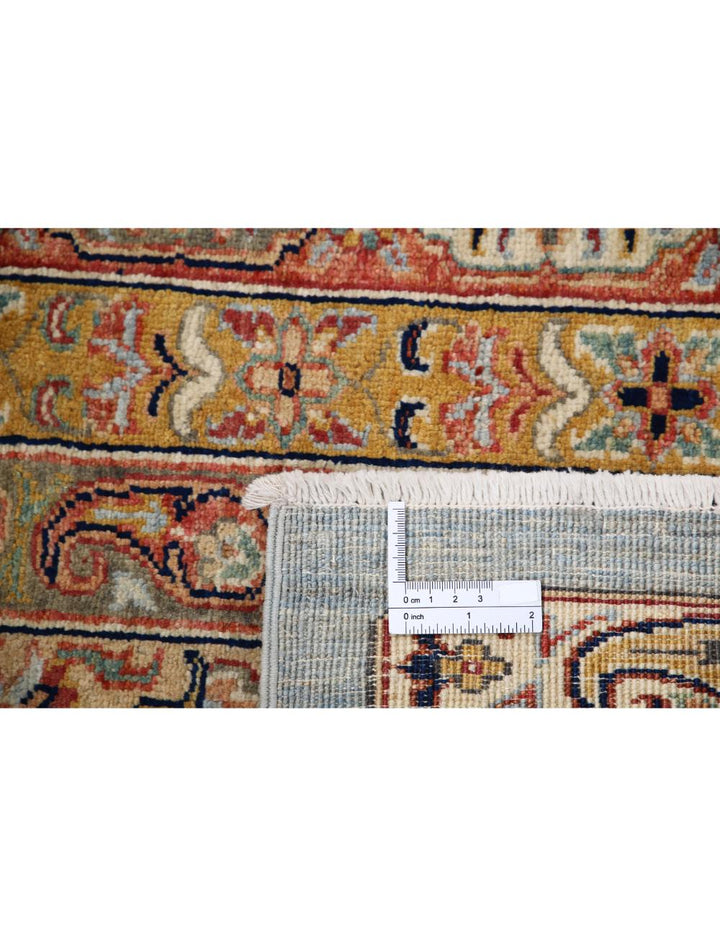 Blue Afghan Shaal Rug 5' 6" x 7' 4" Hand-Knotted | No. AT47127