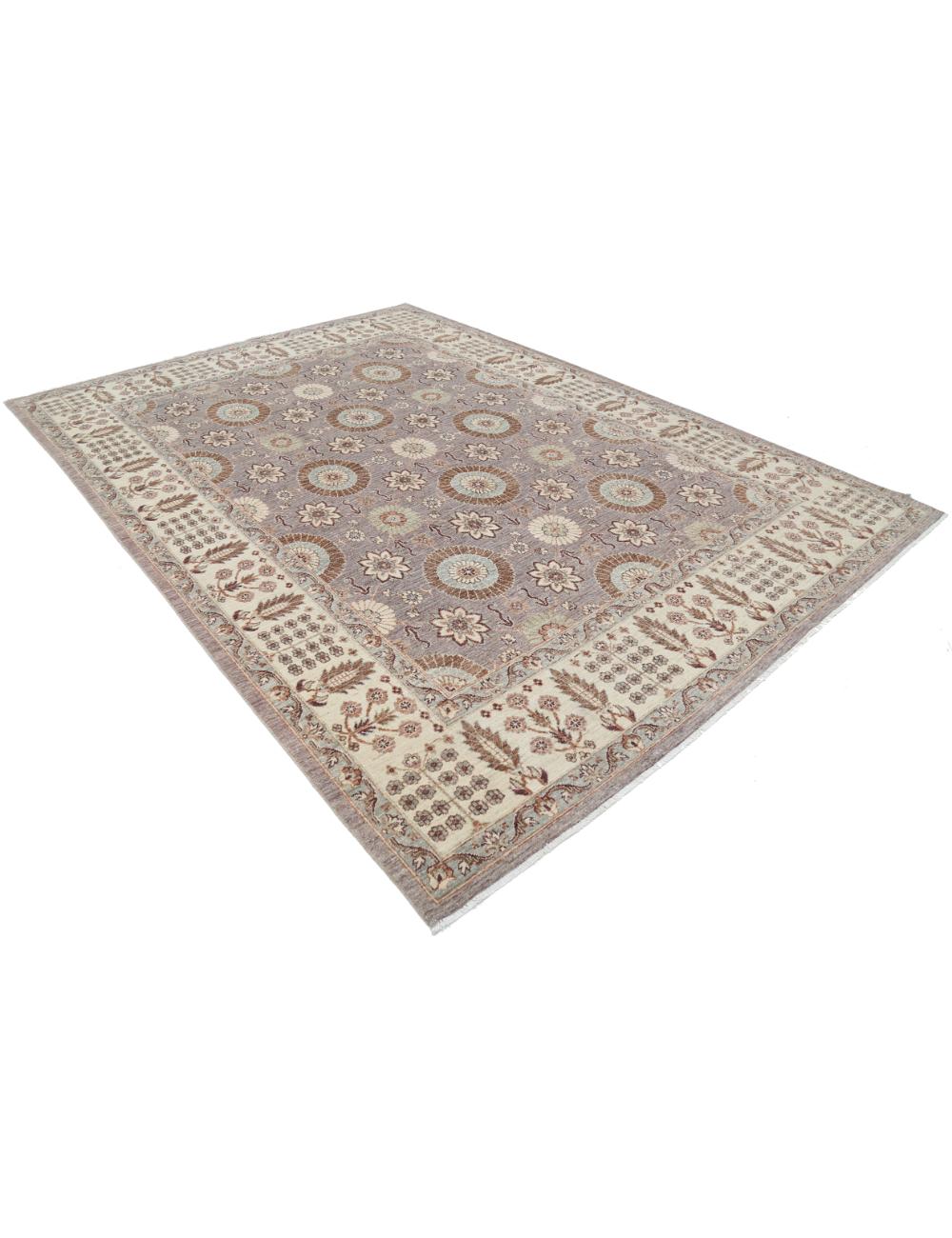 Afghan Ziegler Rug 7' 9" x 10' 9" Hand-Knotted | No. AT94029
