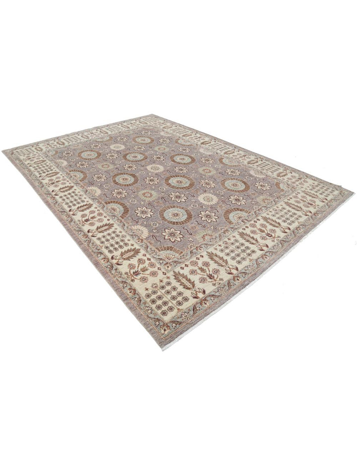 Afghan Ziegler Rug 7' 9" x 10' 9" Hand-Knotted | No. AT94029