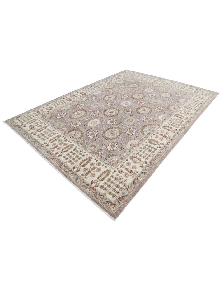 Afghan Ziegler Rug 7' 9" x 10' 9" Hand-Knotted | No. AT94029