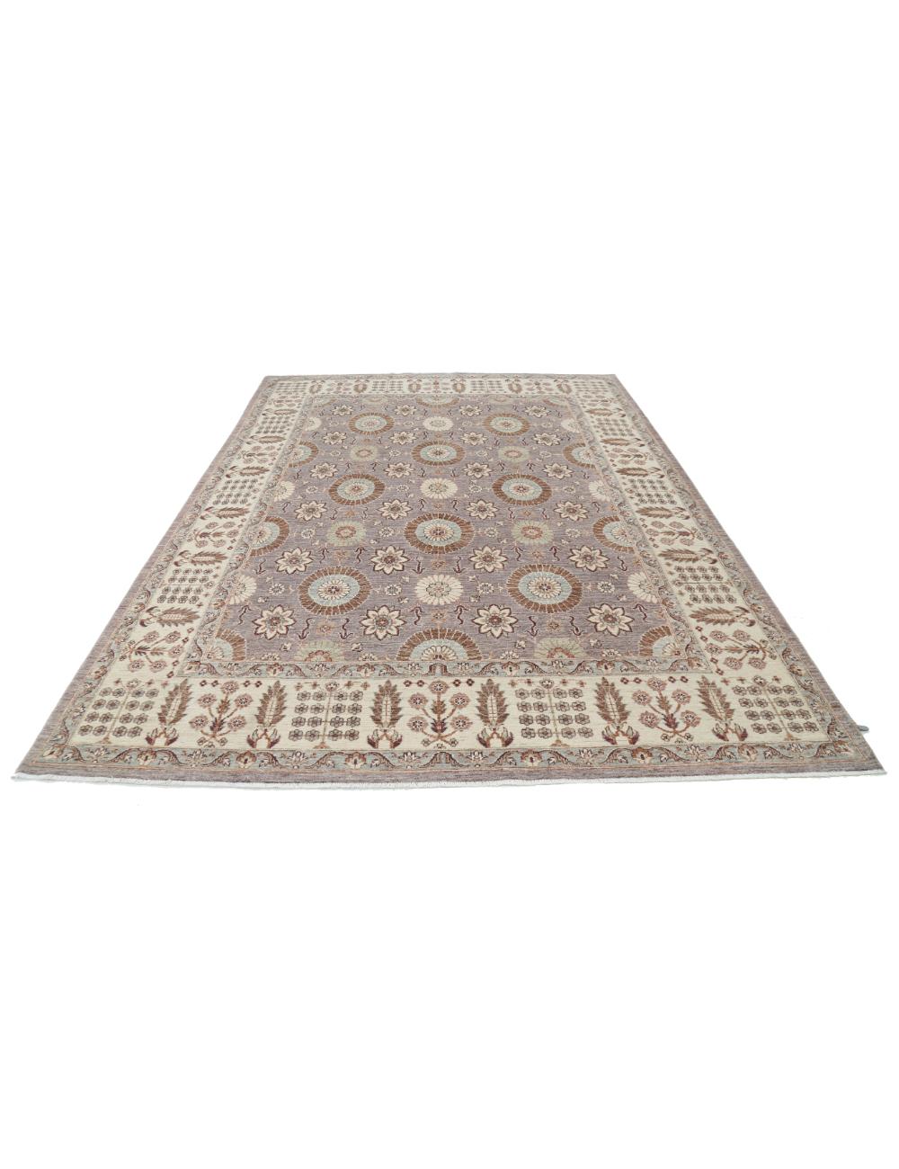Afghan Ziegler Rug 7' 9" x 10' 9" Hand-Knotted | No. AT94029