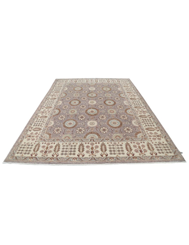 Afghan Ziegler Rug 7' 9" x 10' 9" Hand-Knotted | No. AT94029