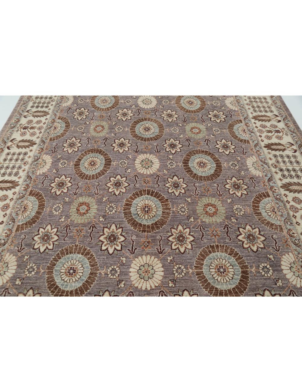 Afghan Ziegler Rug 7' 9" x 10' 9" Hand-Knotted | No. AT94029