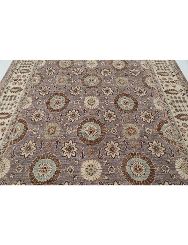 Afghan Ziegler Rug 7' 9" x 10' 9" Hand-Knotted | No. AT94029
