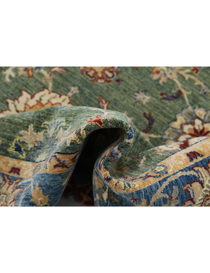 Afghan Ziegler Rug 6' 5" x 6' 5" Hand-Knotted | No. AT41547