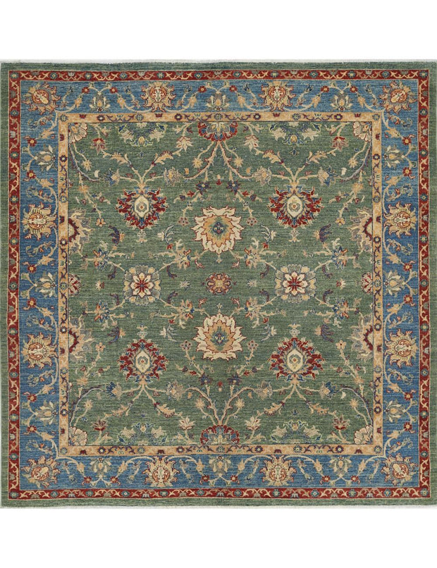 Hand Knotted Ziegler Farhan Wool Rug 6' 5" x 6' 5" - No. AT41547