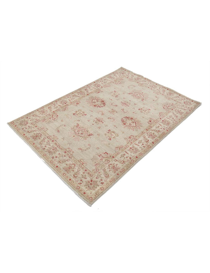 Afghan Ziegler Rug 3' 11" x 5' 8" Hand-Knotted | No. AT40769