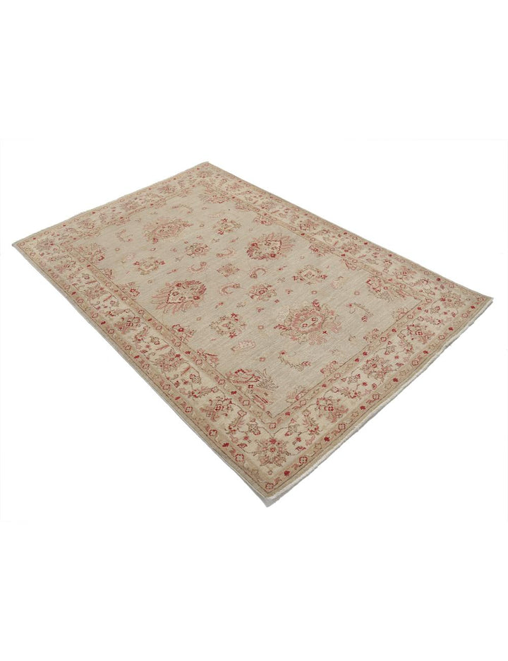 Afghan Ziegler Rug 3' 11" x 5' 8" Hand-Knotted | No. AT40769