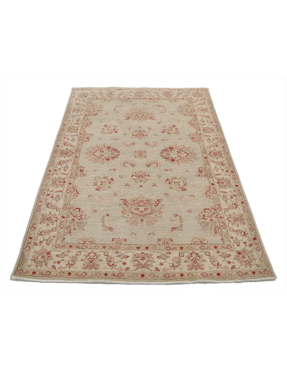 Afghan Ziegler Rug 3' 11" x 5' 8" Hand-Knotted | No. AT40769