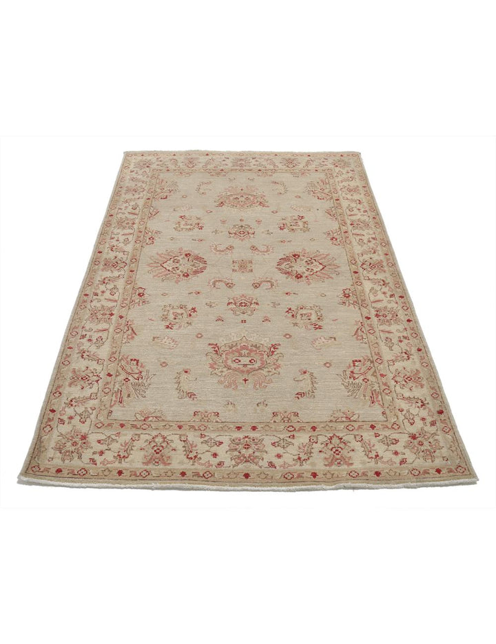 Afghan Ziegler Rug 3' 11" x 5' 8" Hand-Knotted | No. AT40769