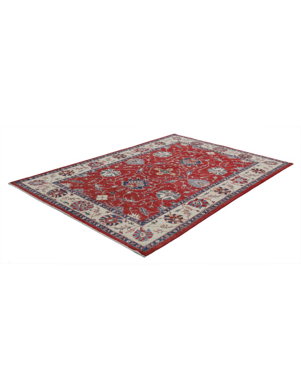 Afghan Ziegler Rug 6' 1" x 8' 11" Hand-Knotted | No. AT81239